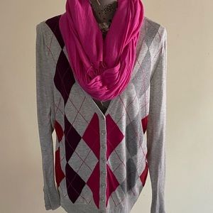 Lane Bryant argyle cardigan